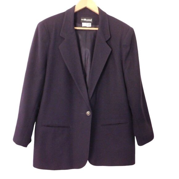 Sag Harbor Jackets & Blazers - Sag Harbor Two Button Career‎ Blazer Jacket Ladies Petite 16P  Navy Lined